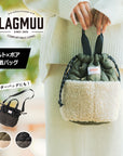 【LAGMUU】キルト×ボア巾着