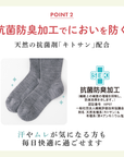 【足元らくらく】足の冷えないゴムなしリブクルーソックス 22-24cm