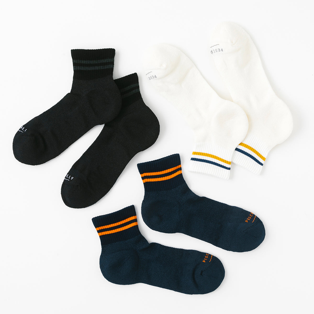 【PESCALLY】和紙パイルラインソックス 25cm-27cm