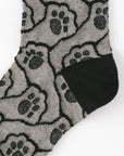 【にゃんこ堂】肉球総柄フロートクルー丈ソックス