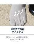【PESCALLY】和紙5本指ショートソックス 25cm-27cm