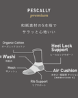 【PESCALLY】和紙5本指ショートソックス 25cm-27cm