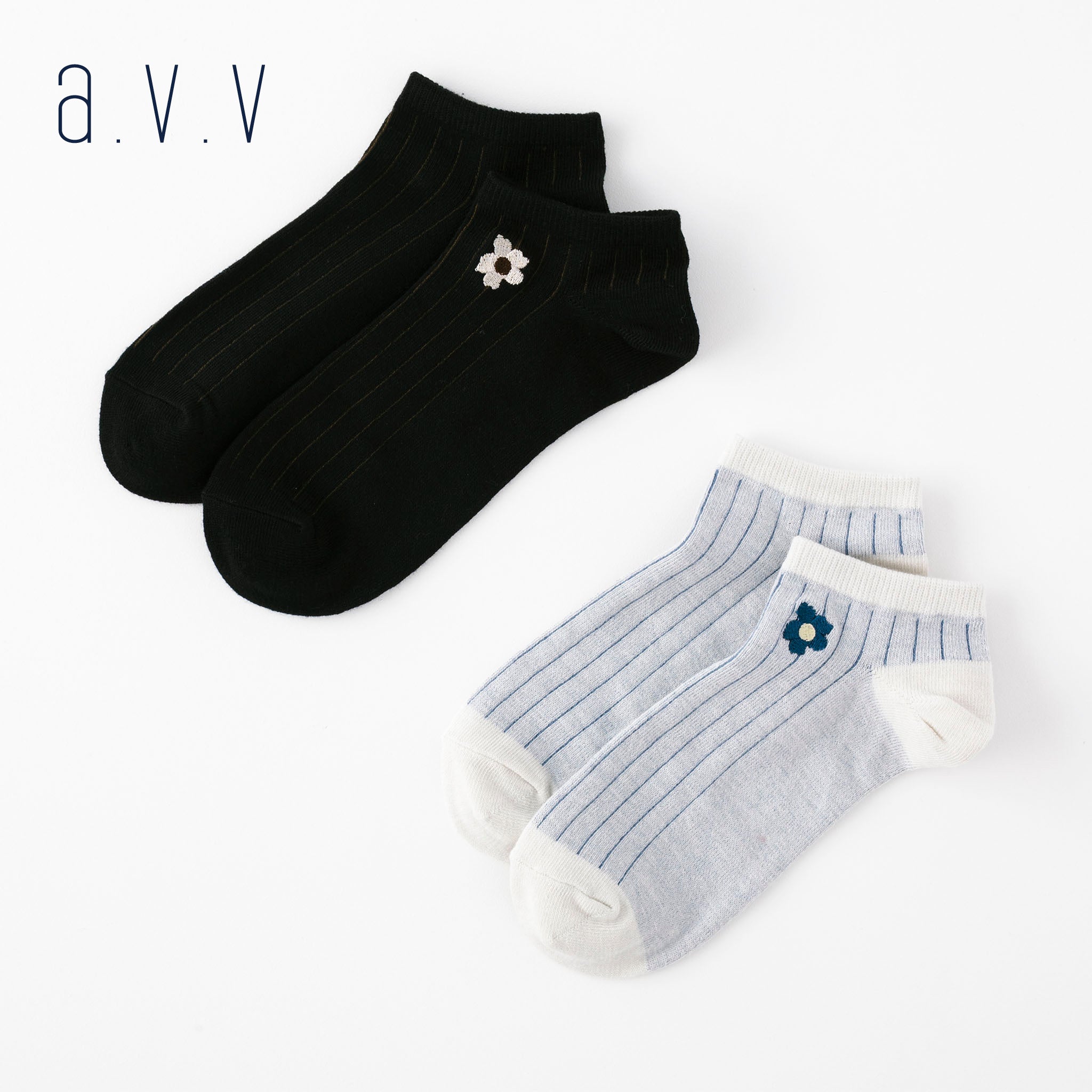 すず A.V.V】花刺繍スニーカー丈ソックス – SUKENO｜靴下の助野