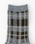 【A.V.V】ジャガードチェック柄クルー丈ソックス