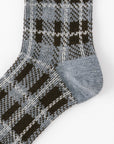 【A.V.V】ジャガードチェック柄クルー丈ソックス
