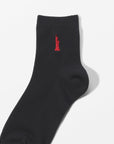 【EASTBOY】13cm丈ワンポイント黒ソックス(2Pセット)