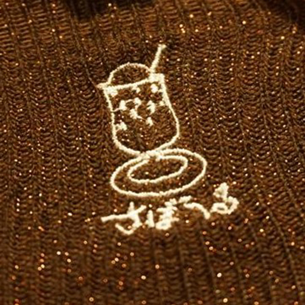 【さぼうる】クリームソーダ刺繍ラメソックス