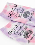 【ScoLar】タイダイ染めロゴスニーカー丈ソックス