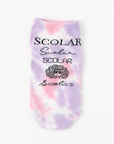 【ScoLar】タイダイ染めロゴスニーカー丈ソックス