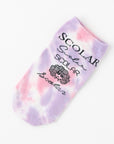 【ScoLar】タイダイ染めロゴスニーカー丈ソックス