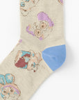 【ScoLar】犬と猫総柄クルー丈ソックス