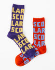 【ScoLar】スカラーロゴクルー丈ソックス