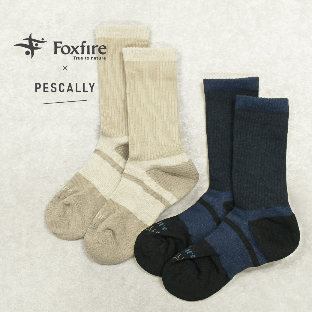 PESCALLY×Foxfire】Foxfireコラボ 和SHI-DRYベーシックソックス 23cm
