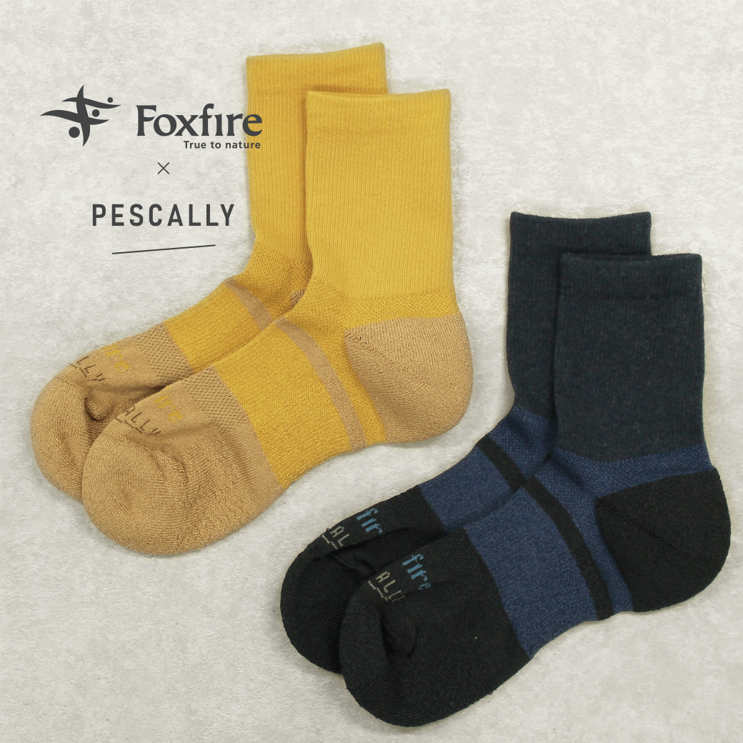 PESCALLY×Foxfire】Foxfireコラボ 和SHI-DRYショートソックス 23cm