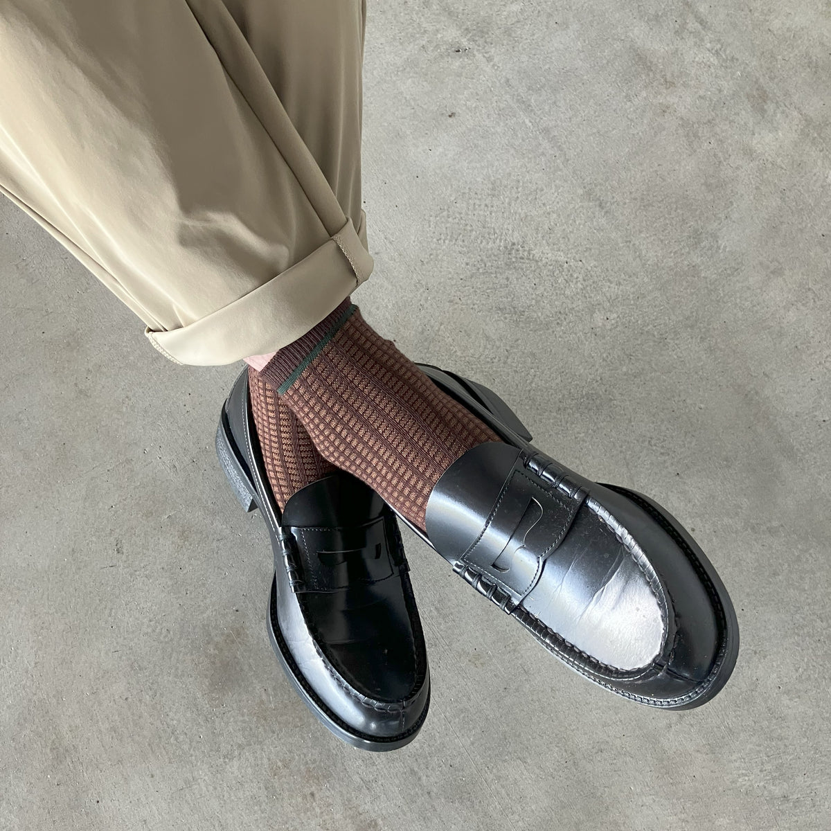 貝合せ (No. 9) A.V.V】ワッフルクルー丈ソックス – SUKENO｜靴下の助野