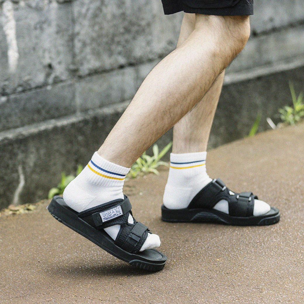 【PESCALLY】和紙パイルラインソックス 27cm-29cm