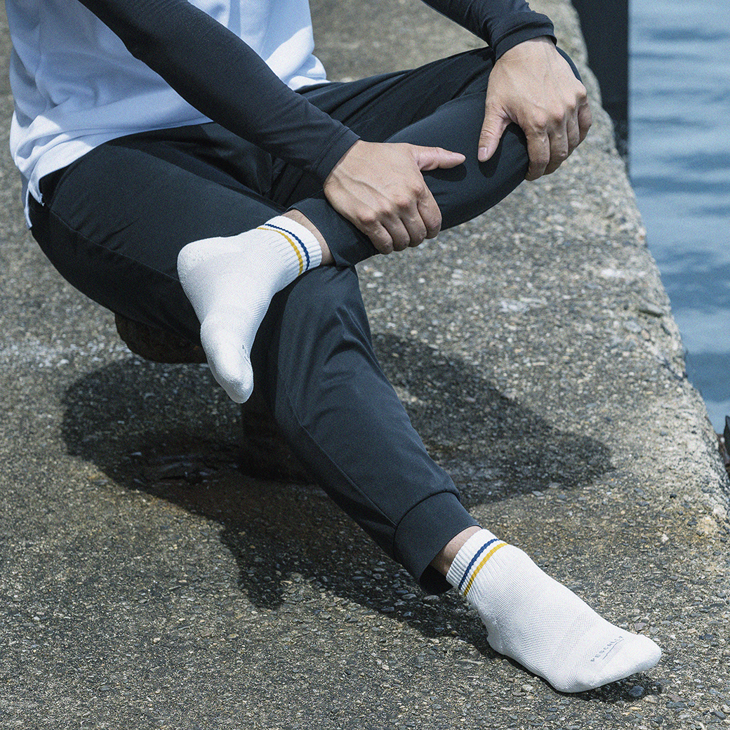 【PESCALLY】和紙パイルラインソックス 27cm-29cm