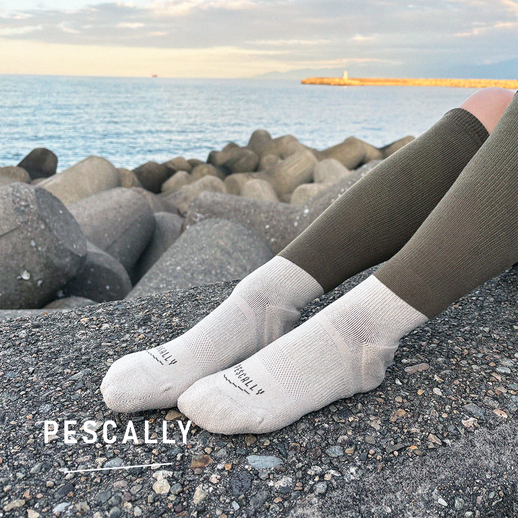 PESCALLY】和紙パイル着圧ソックス 23cm-25cm|吸水速乾!フィットした PESCALLY】和紙パイル着圧ソックス 23cm-25cm|吸水速乾!フィットした