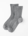 【足元らくらく】ゴムなし リブ ショート丈ソックス 24-26cm
