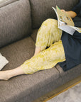 【おにわパンツ】梨地9分丈レギンス|春夏を快適に過ごせる、さらっとした梨地素材ワイドパンツ。長め丈だからエアコンの冷え対策にもぴったり