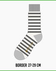 【オリジナルソックス】オリジナルカラーソックス ボーダー / 27cm-29cm (2足組)