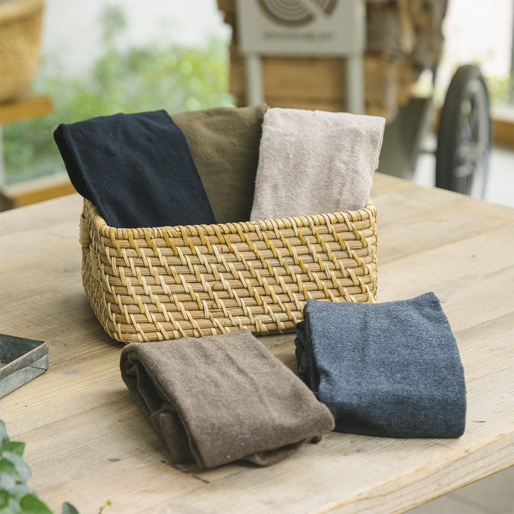 【らく圧】やわらか綿混素材の着圧タイツ