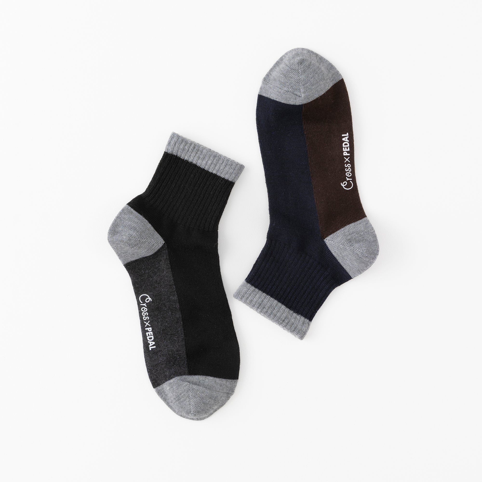 【CROSS×PEDAL】切替ショートソックス
