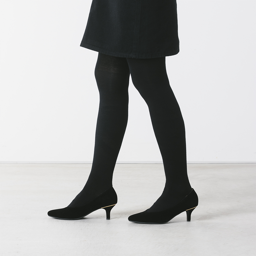 【らく圧】やわらか綿混素材の着圧タイツ