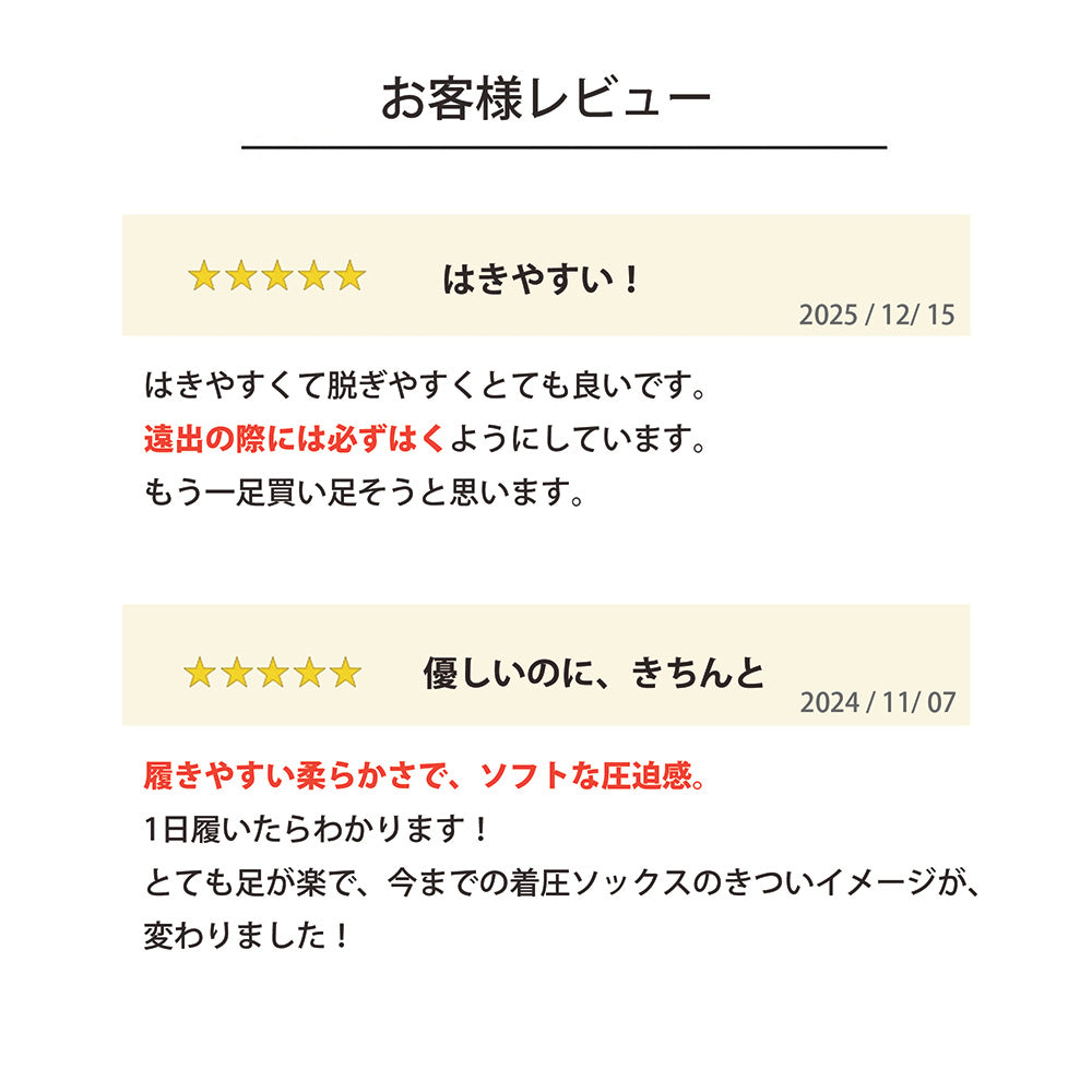 【らく圧】着圧ハイソックス 23-25cm｜立ち仕事やデスクワーク、旅行中も手放せない履き心地。初めての方にもおすすめ、ゆったり着圧ソックス