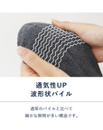 【PESCALLY】和紙  薄手パイルスニーカー丈ソックス 25cm-27cm
