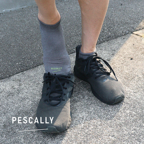 【PESCALLY】和紙  薄手パイルスニーカー丈ソックス 27cm-29cm