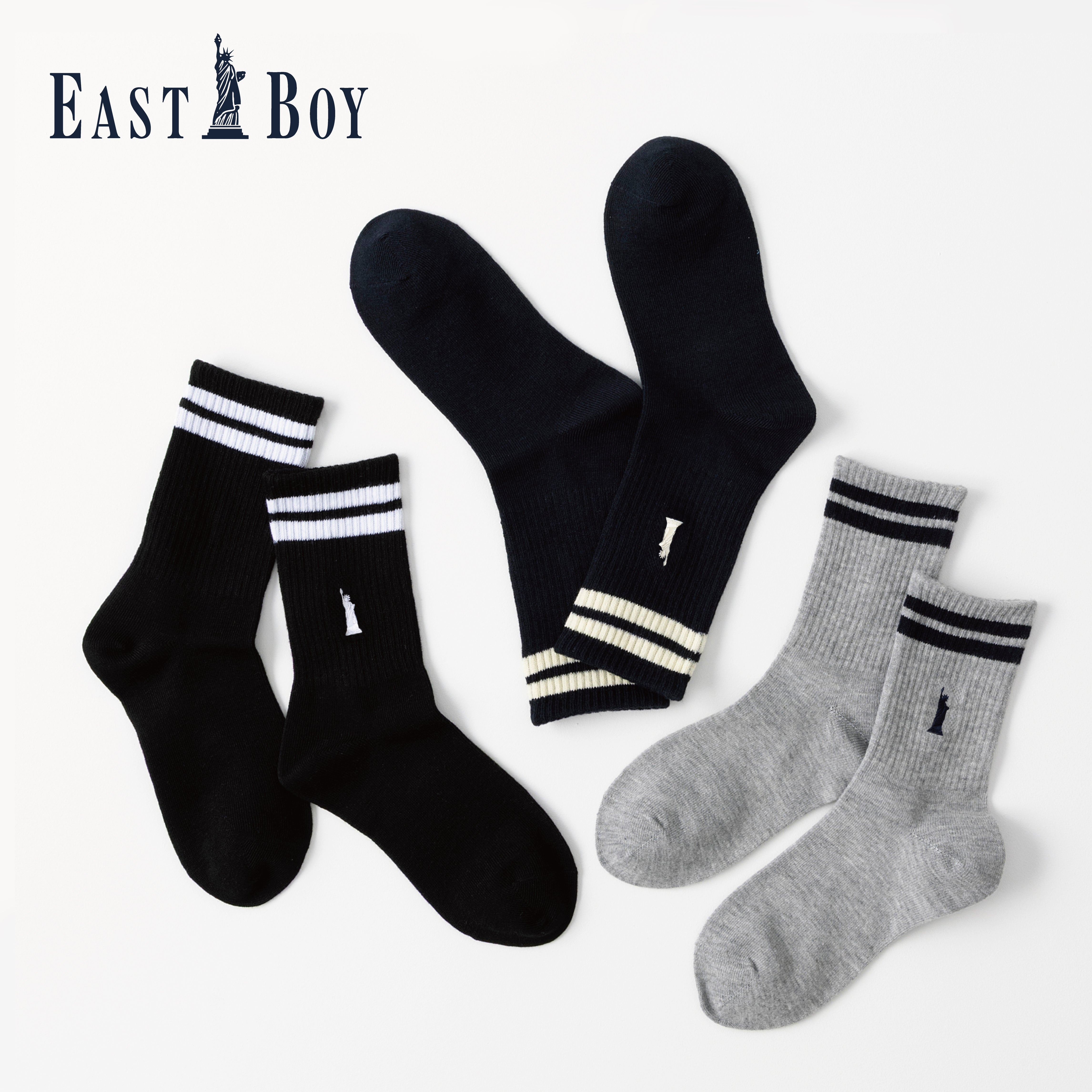 EASTBOY】3:1リッチェルラインクルーソックス – SUKENO｜靴下の助野
