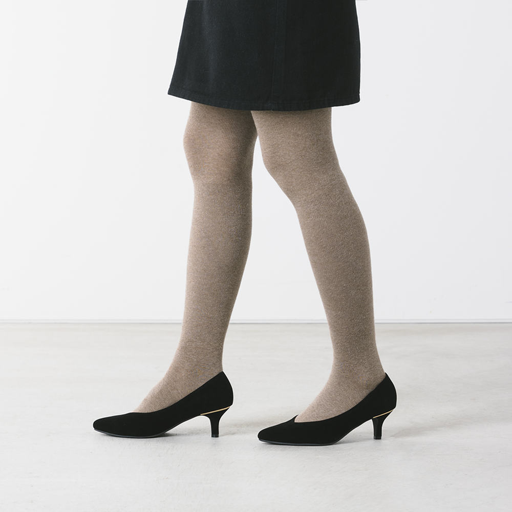 【らく圧】やわらか綿混素材の着圧タイツ