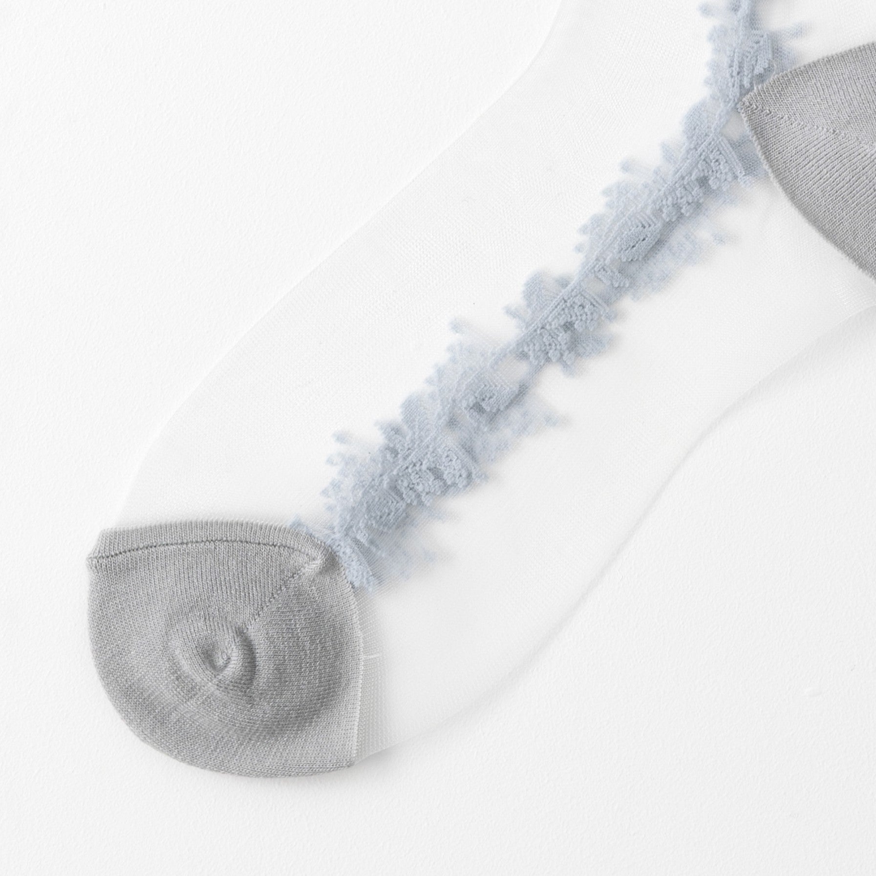 【hohaba】サイドリーフ柄テグスショートソックス