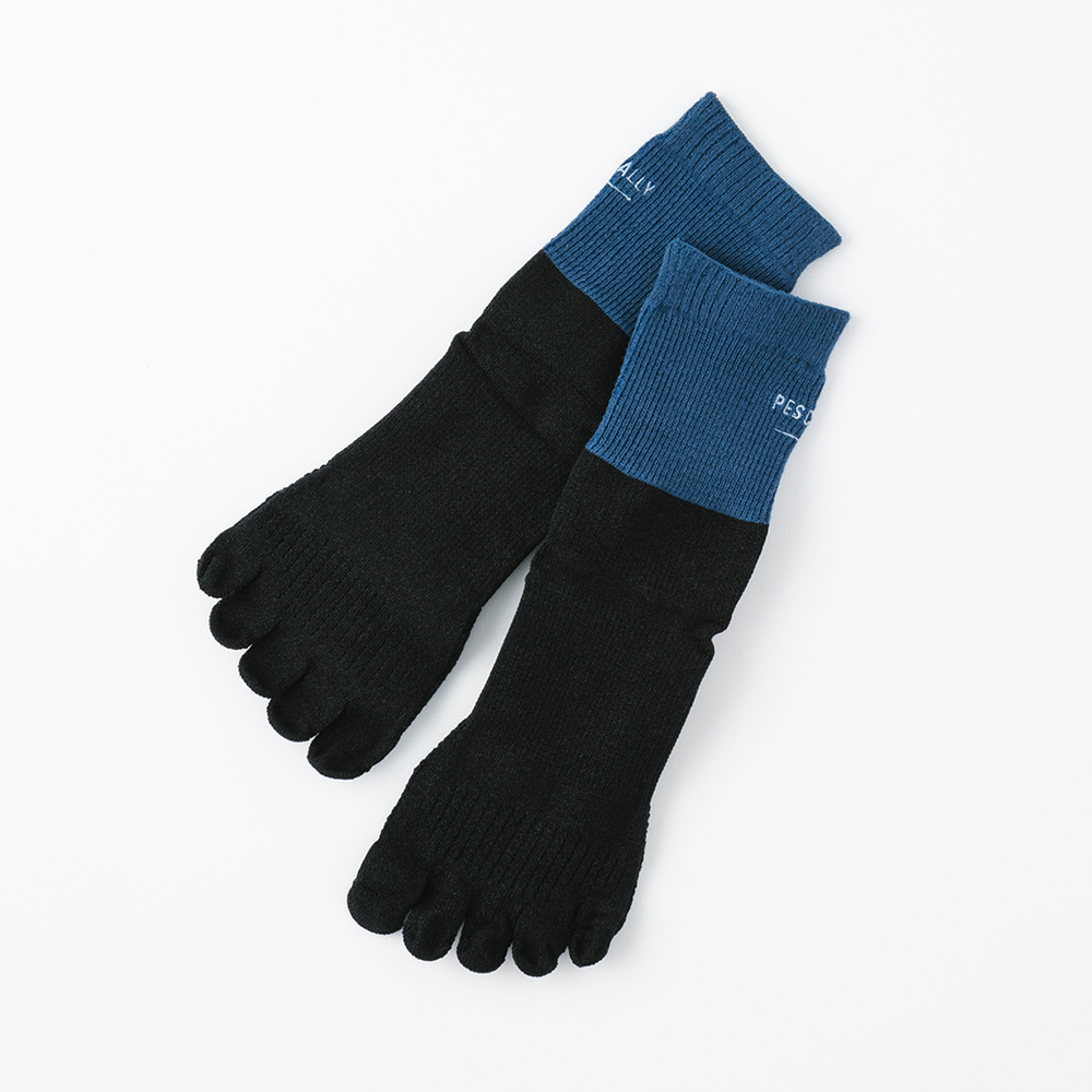 【PESCALLY】和紙5本指ショートソックス 25cm-27cm