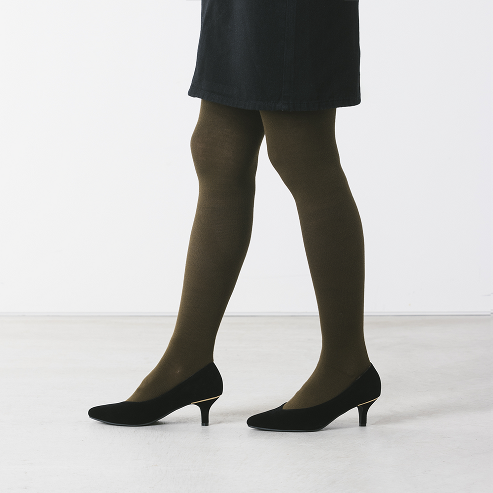 【らく圧】やわらか綿混素材の着圧タイツ