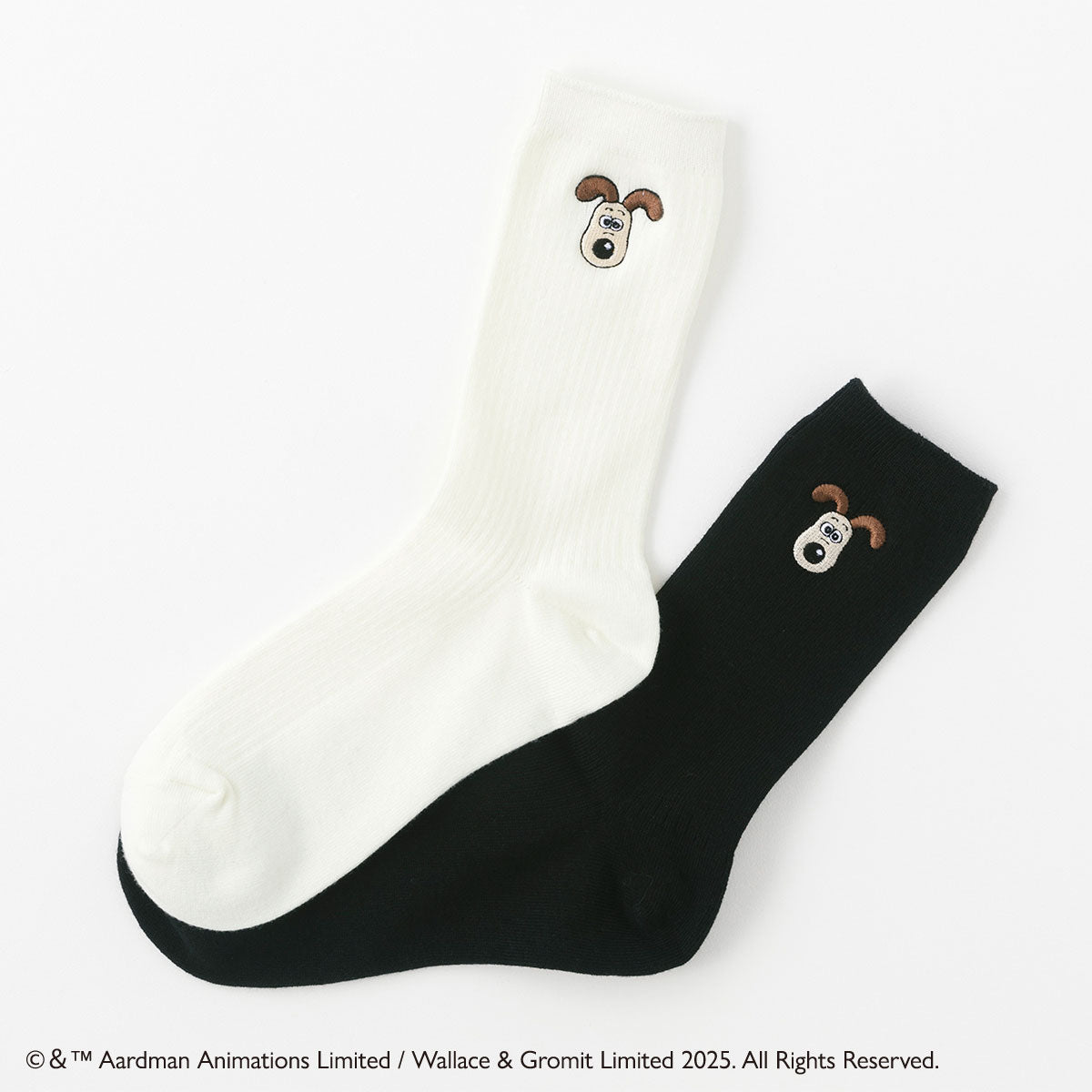 ウォレスとグルミット】刺繍付きリブクルーソックス – SUKENO｜靴下の助野