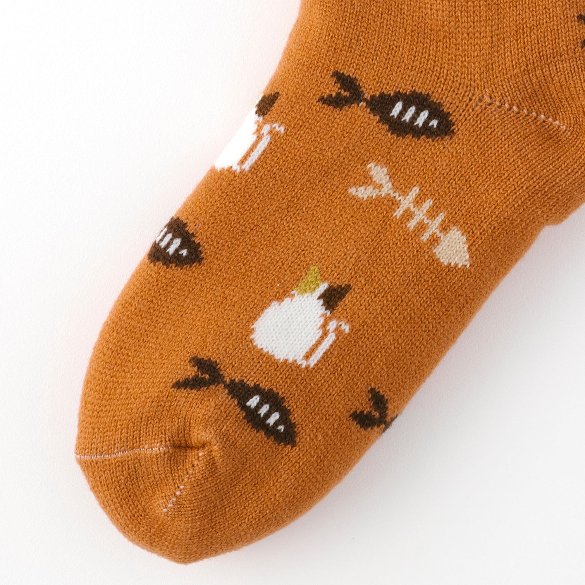 【にゃんこ堂】裏ボア猫と魚ルームソックス