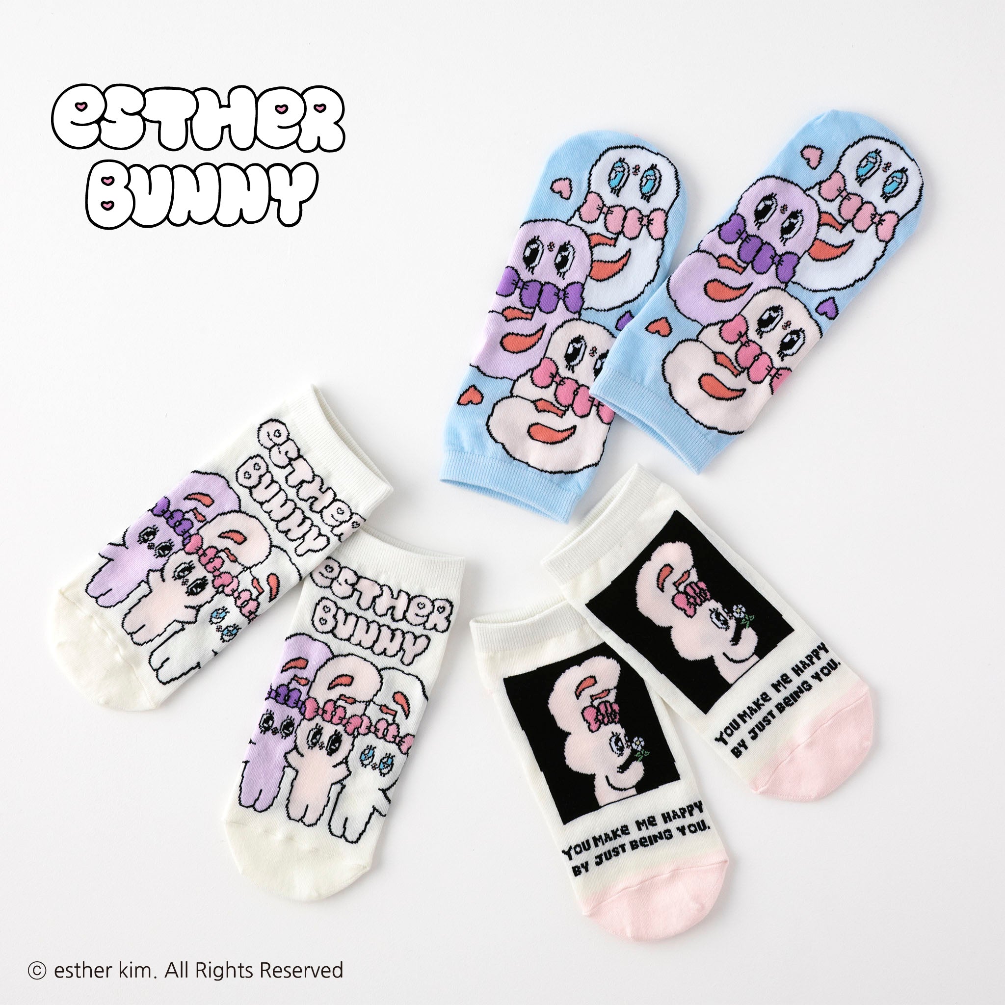 おめかしバニーちゃんソックス エスターバニー】バニースニーカー丈ソックス (BLACK FRIDAY対象商品