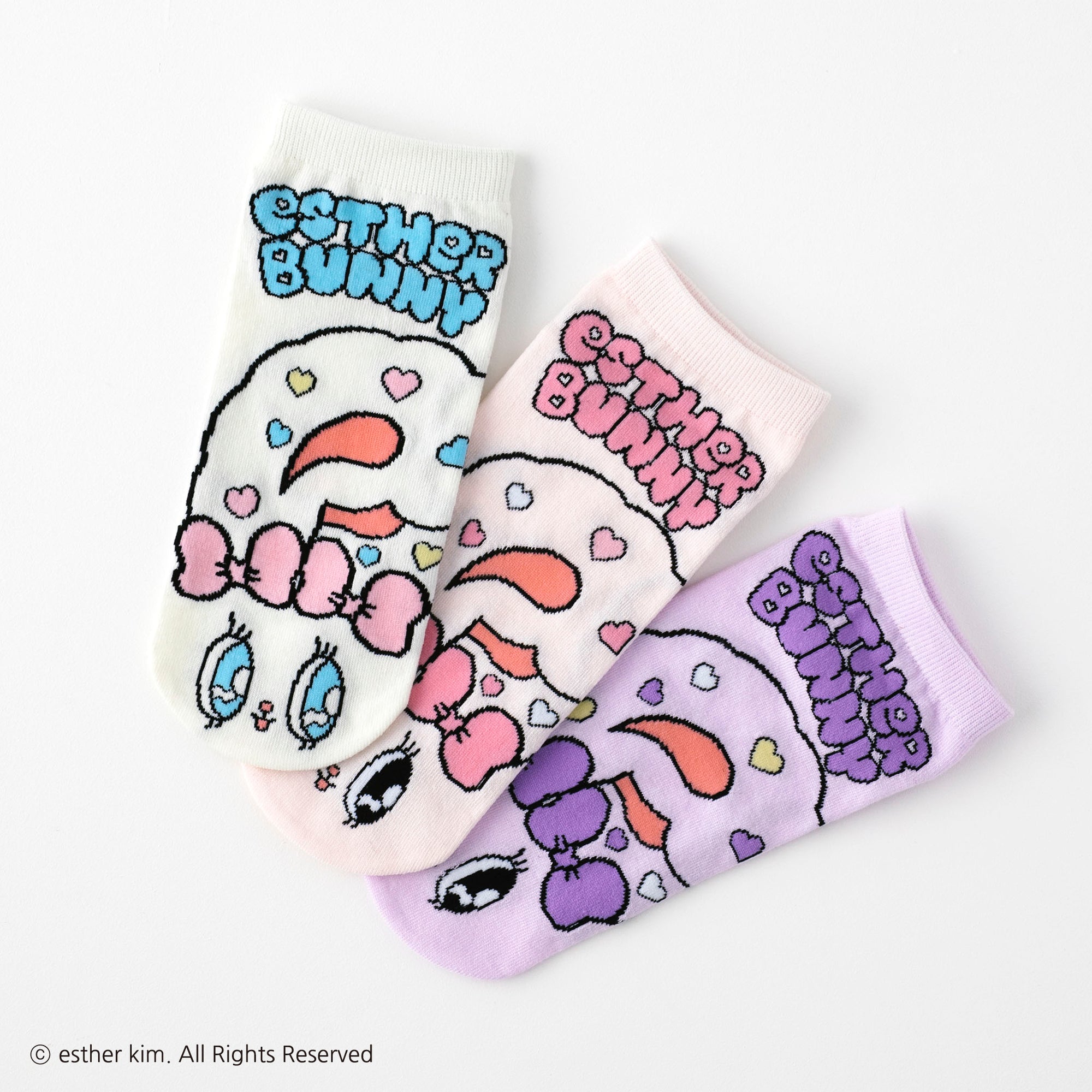 【エスターバニー】バニーハートスニーカー丈ソックス