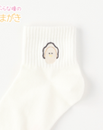 【つぶらな瞳】刺繍付ショートソックス(3足組)