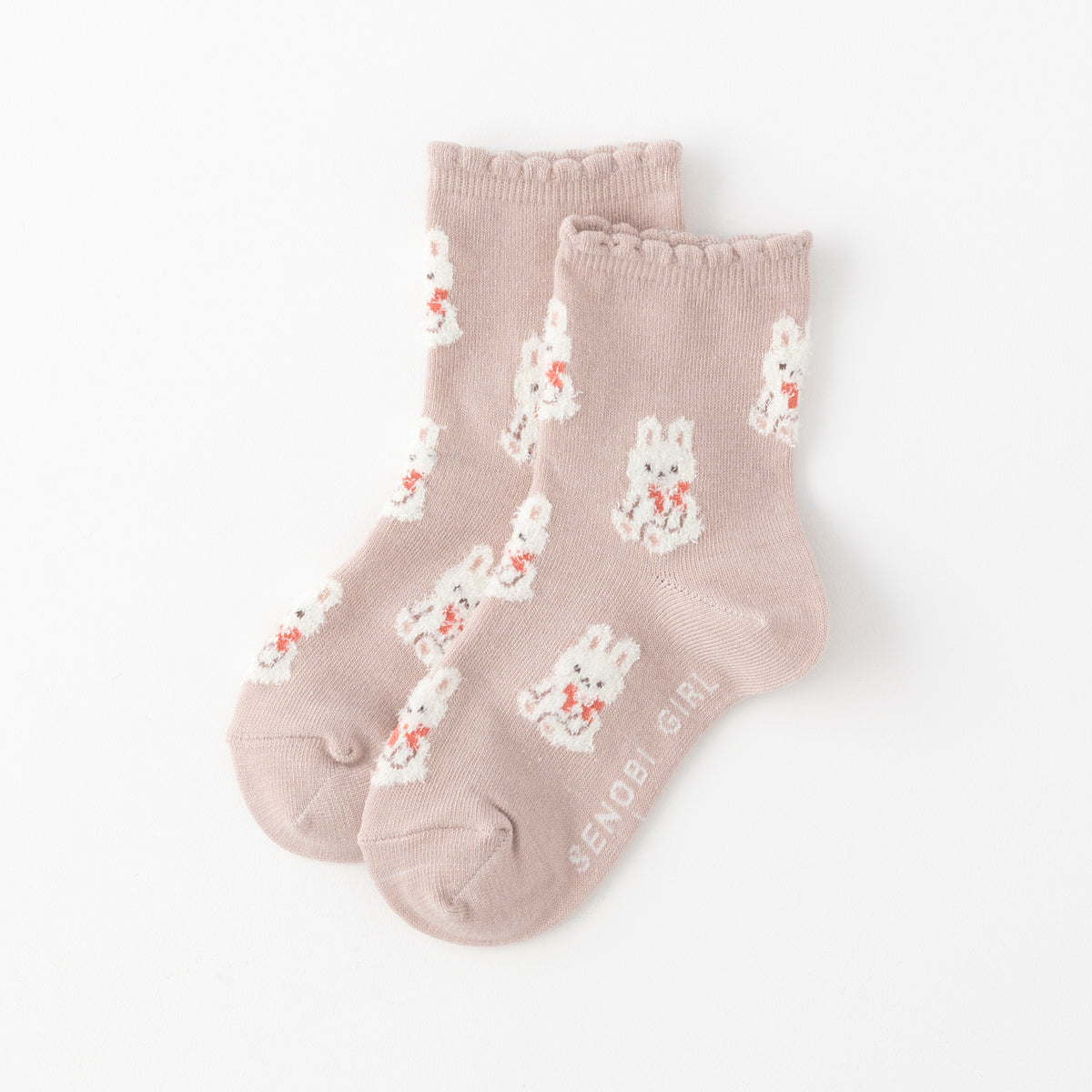 【SENOBI】ウサギ総柄ショートソックス