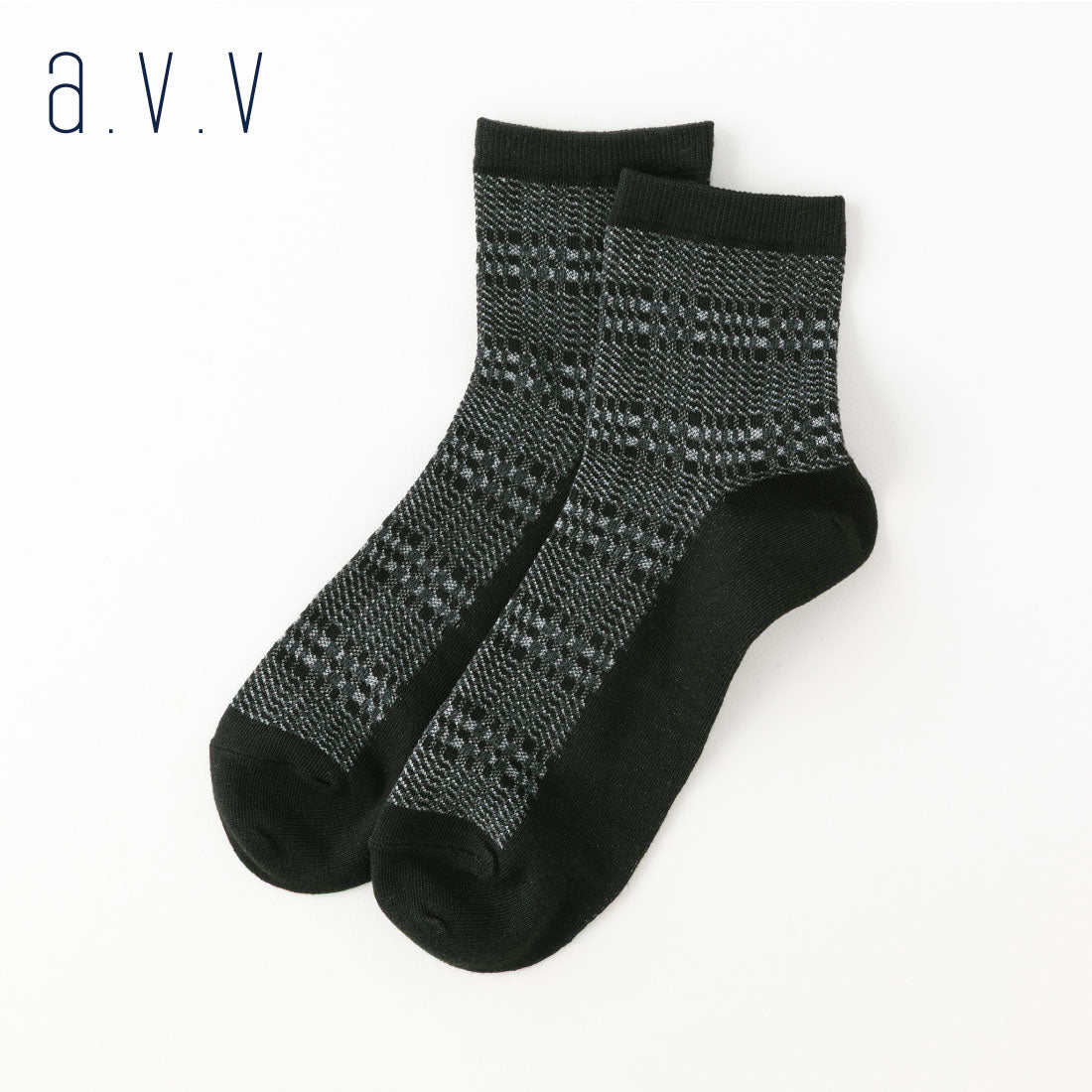 【A.V.V】チェック柄ミドルソックス