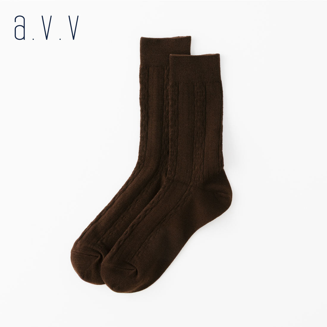 【A.V.V】リンクス縄柄クルーソックス