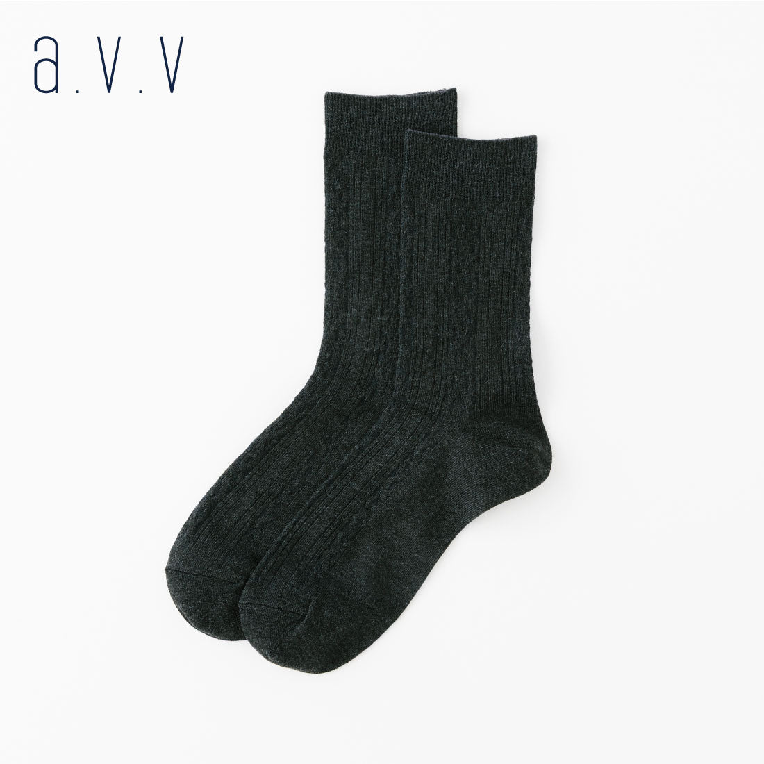【A.V.V】リンクス縄柄クルーソックス