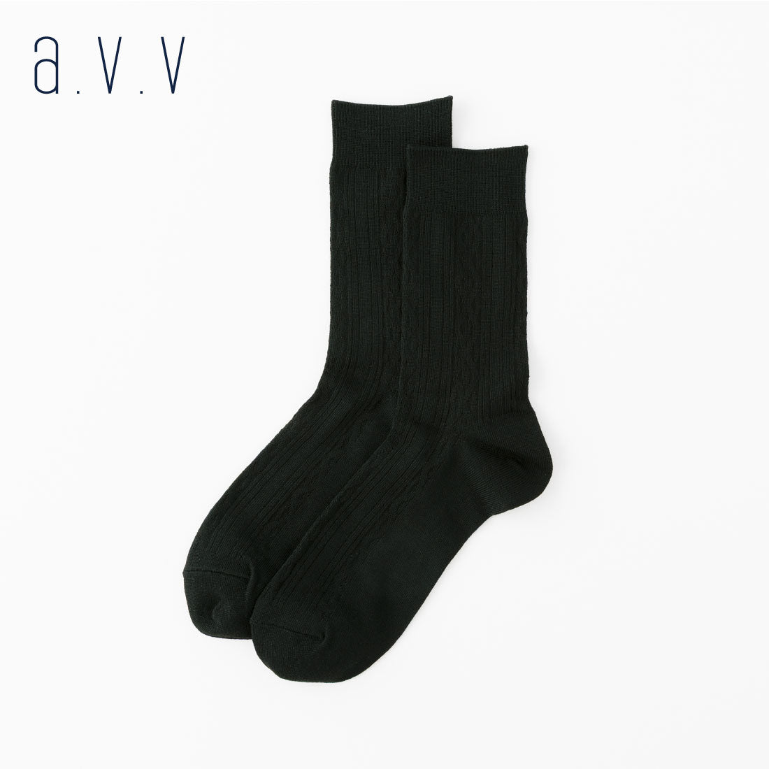 【A.V.V】リンクス縄柄クルーソックス