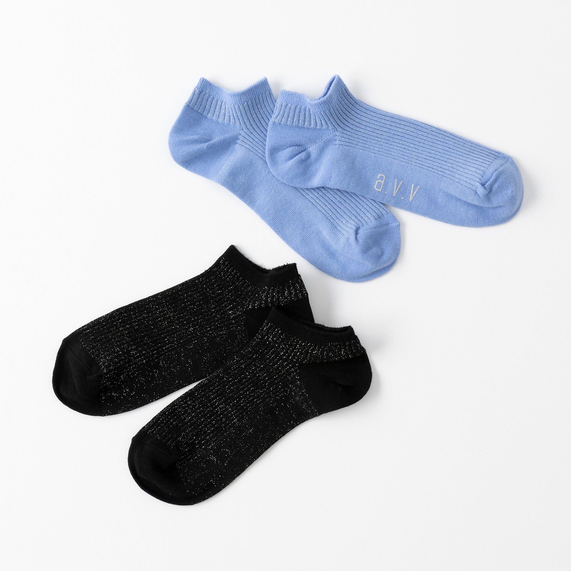 【A.V.V】ラメリブスニーカー丈ソックス