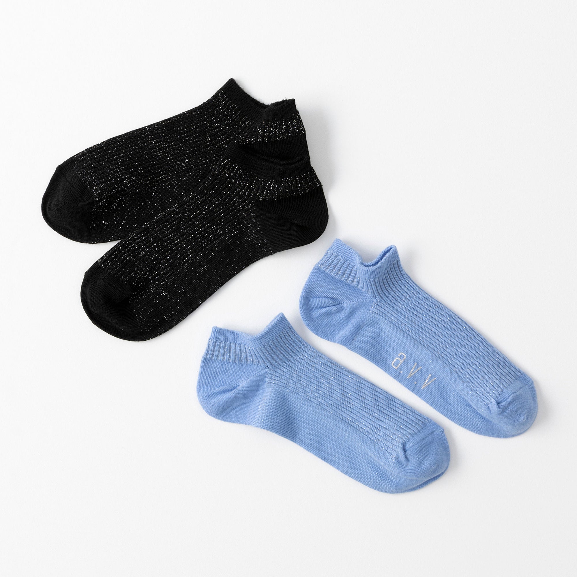 【A.V.V】ラメリブスニーカー丈ソックス