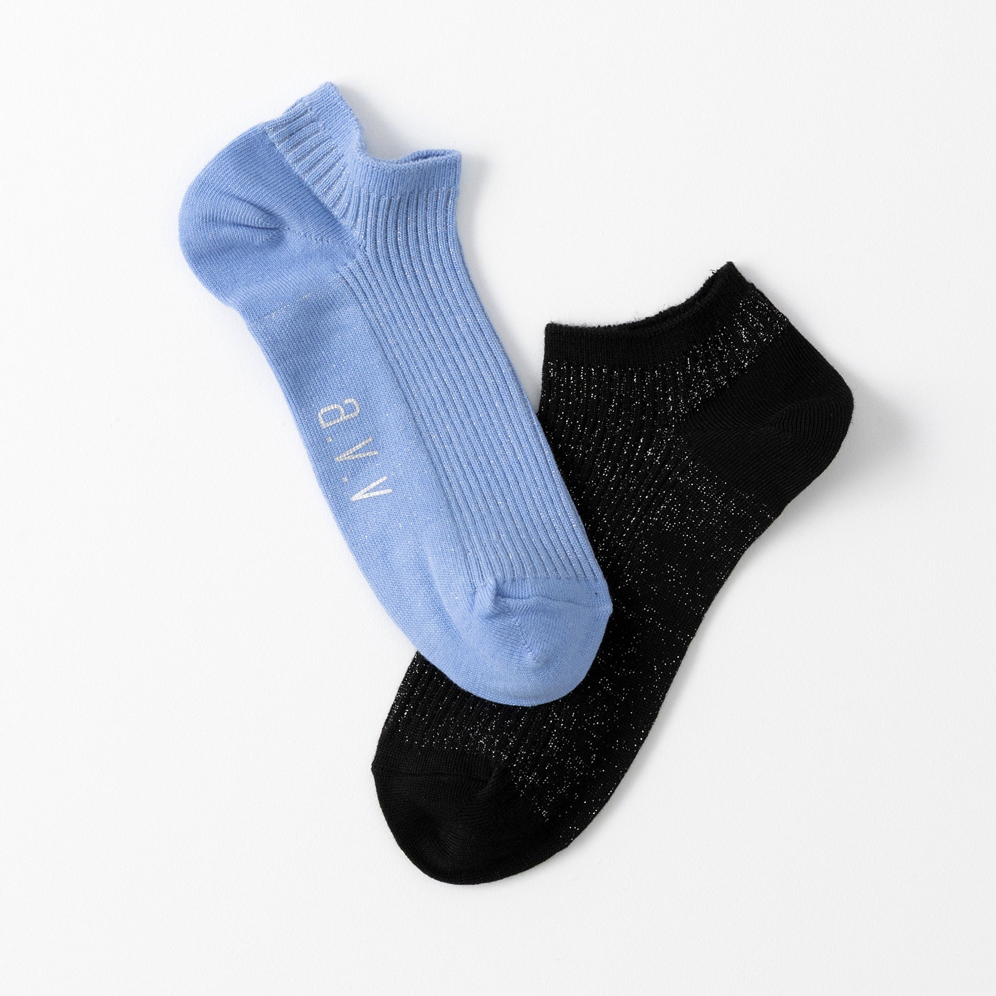 【A.V.V】ラメリブスニーカー丈ソックス