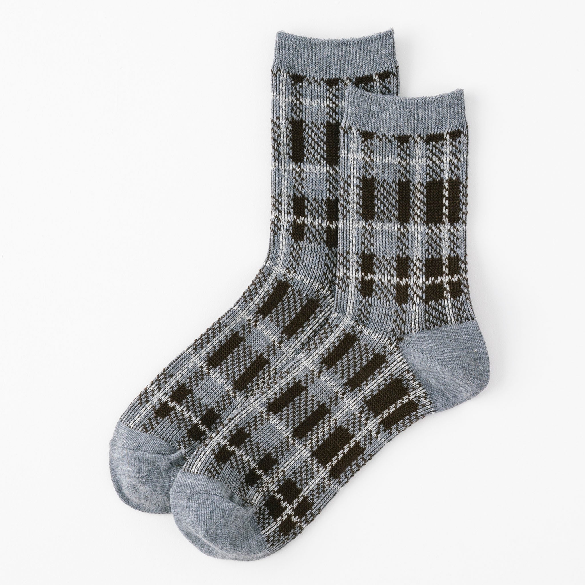 チェックの靴下 A.V.V】ジャガードチェック柄クルー丈ソックス – SUKENO｜靴下の助野
